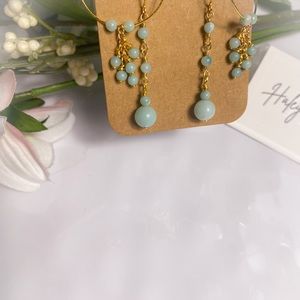 Blue Glass Earrings - Set of 2 Pairs